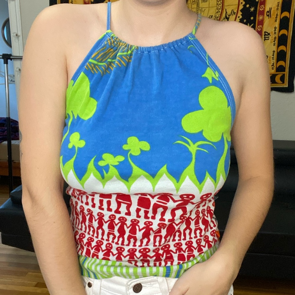 Eccentric unique abstract tank top